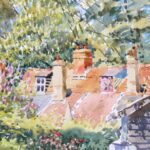 'Neighbours cottages' watercolour 9"x7" Lockdown art April 2020